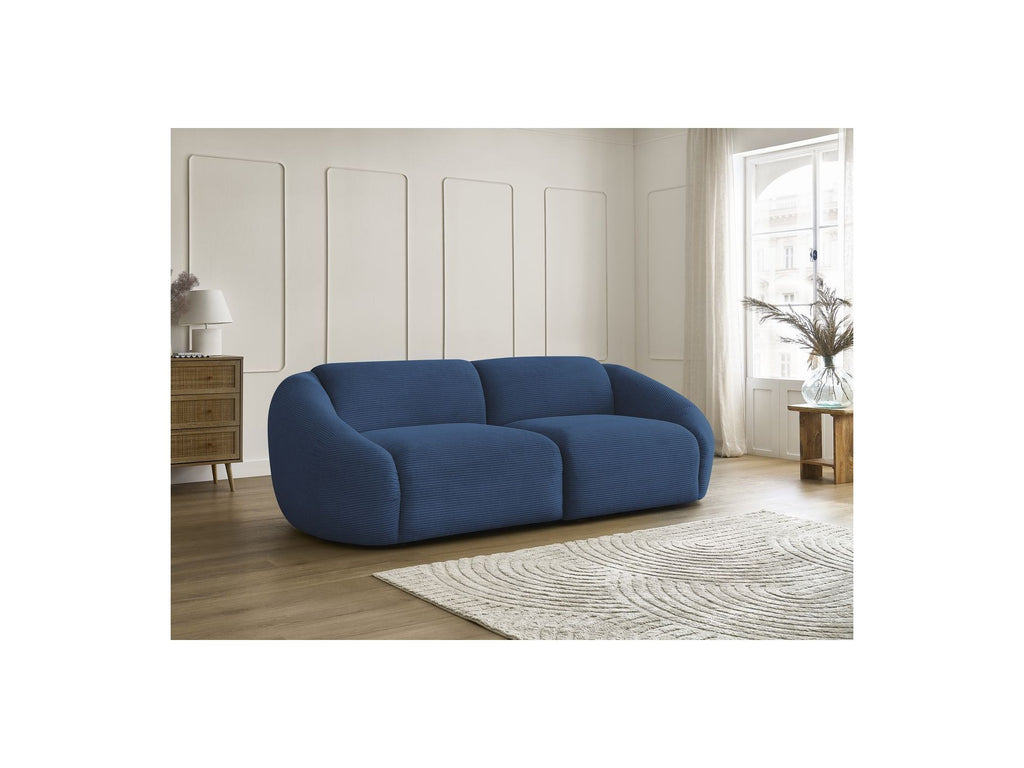 Fixed Straight 3-Seater Sofa - Tina - Corduroy
