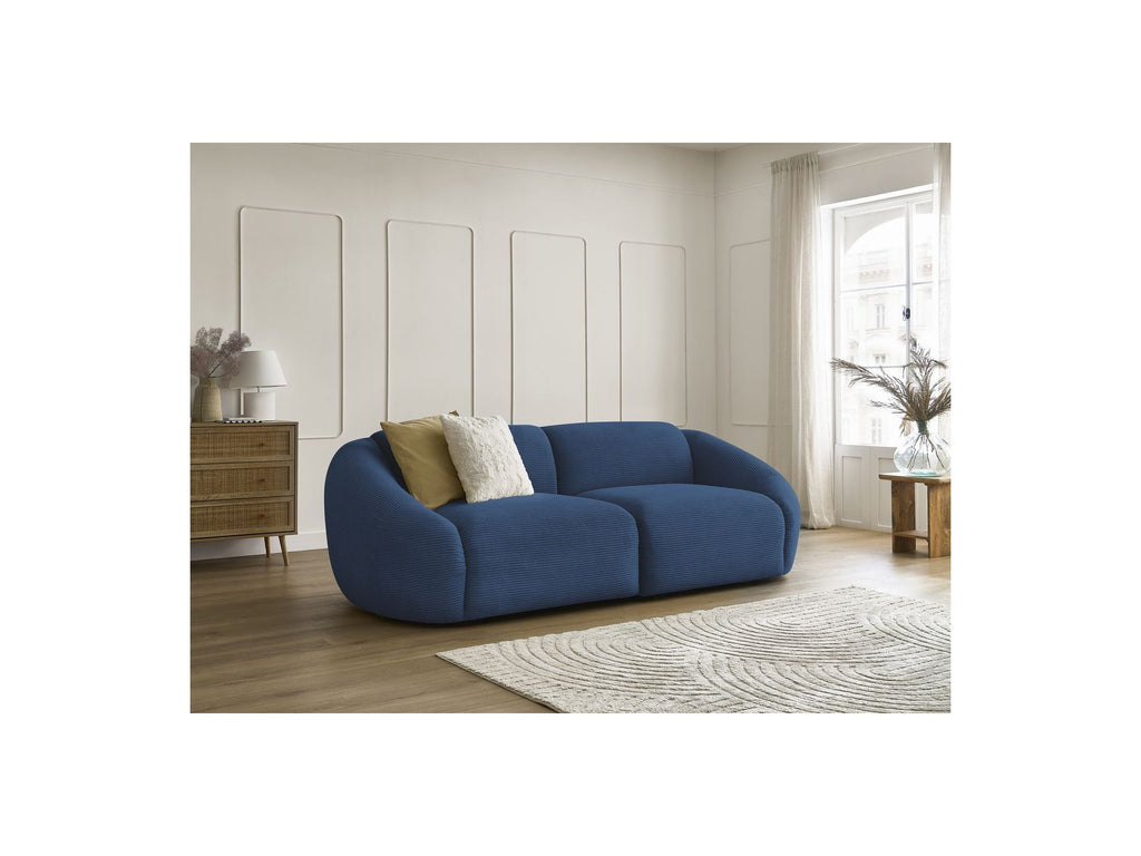 Fixed Straight 3-Seater Sofa - Tina - Corduroy