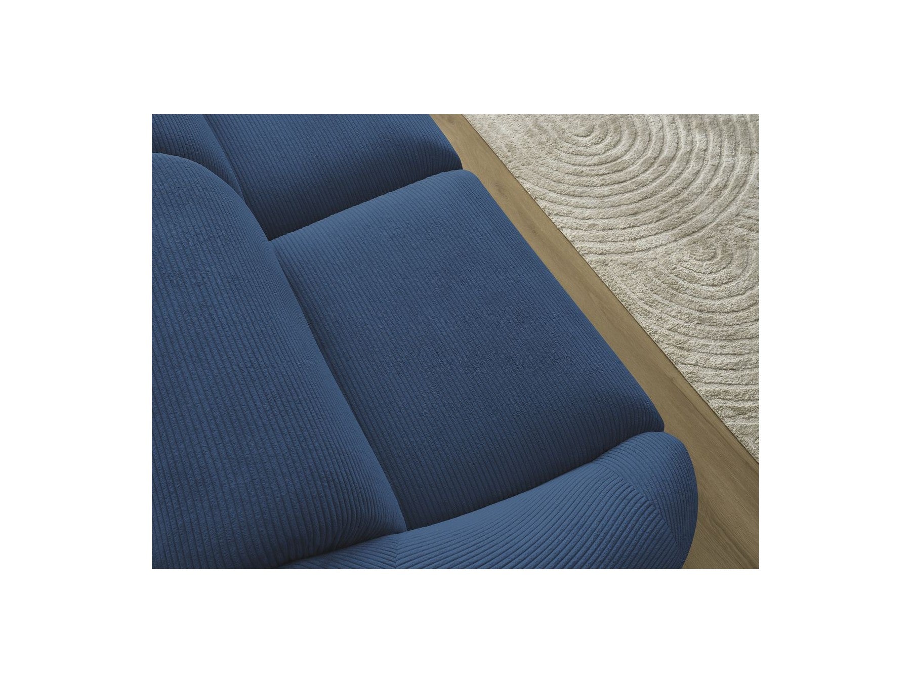 Fixed Straight 3-Seater Sofa - Tina - Corduroy