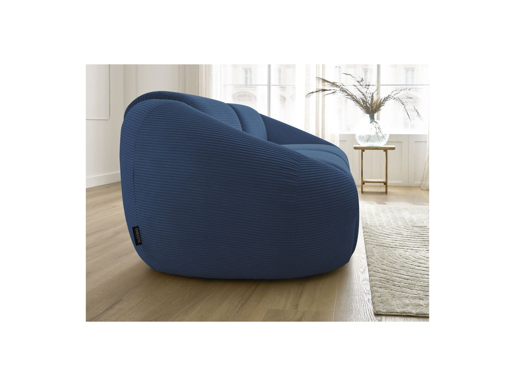 Fixed Straight 3-Seater Sofa - Tina - Corduroy