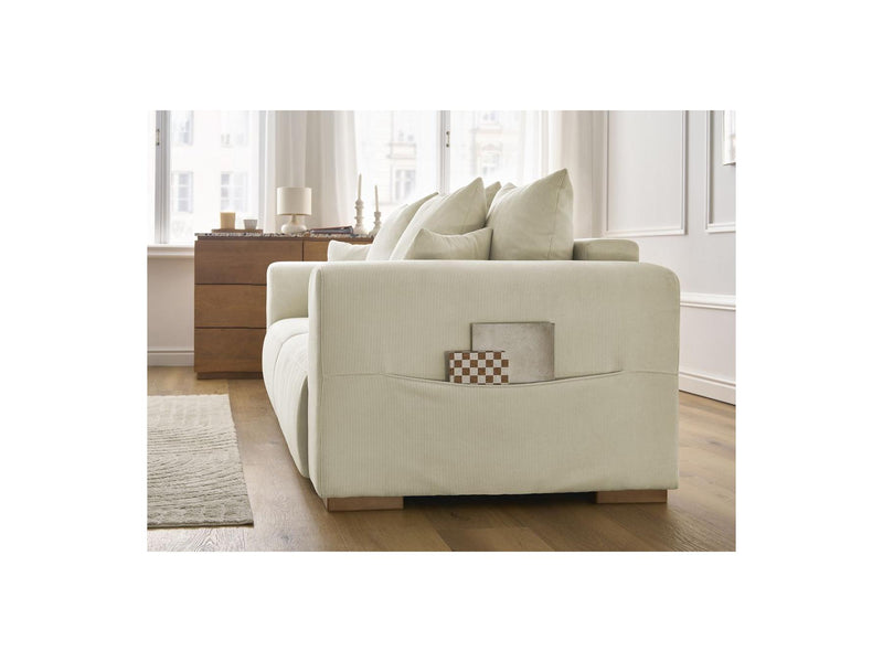 Canapé Droit Fixe 3 Places - Sidonie - Velours Côtelé