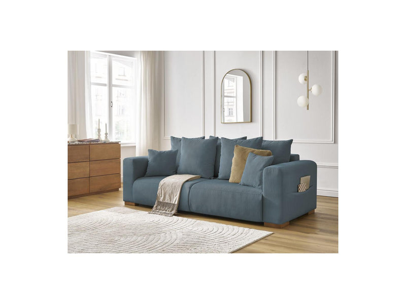 Canapé Droit Fixe 3 Places - Sidonie - Velours Côtelé