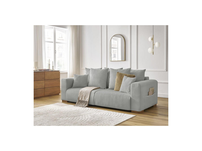 Canapé Droit Fixe 3 Places - Sidonie - Velours Côtelé