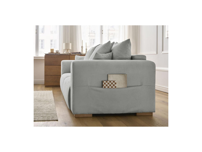 Canapé Droit Fixe 3 Places - Sidonie - Velours Côtelé