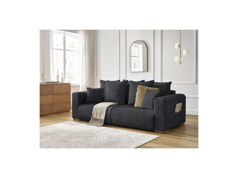 Canapé Droit Fixe 3 Places - Sidonie - Velours Côtelé