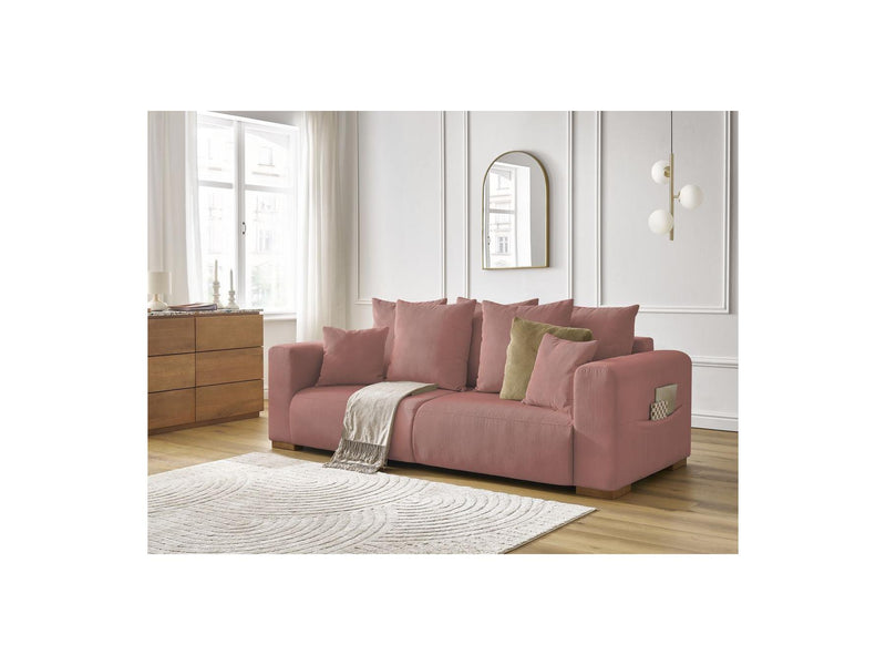 Canapé Droit Fixe 3 Places - Sidonie - Velours Côtelé