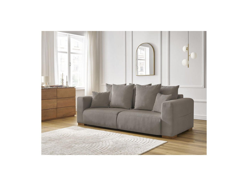 Canapé Droit Fixe 3 Places - Sidonie - Velours Côtelé