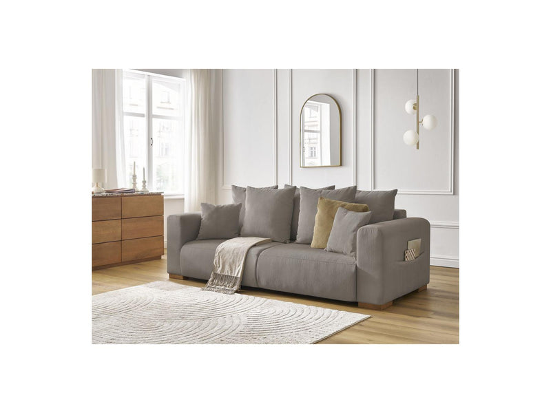 Canapé Droit Fixe 3 Places - Sidonie - Velours Côtelé