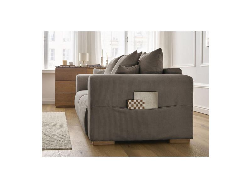 Canapé Droit Fixe 3 Places - Sidonie - Velours Côtelé