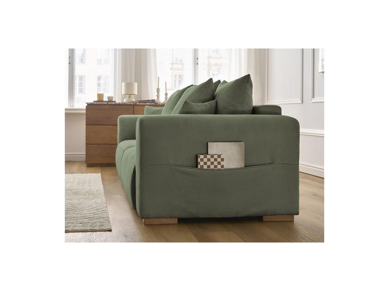 Canapé Droit Fixe 3 Places - Sidonie - Velours Côtelé