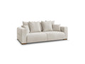 Sidonie - Fixed Straight 3-Seater Sofa - Heathered Fabric
