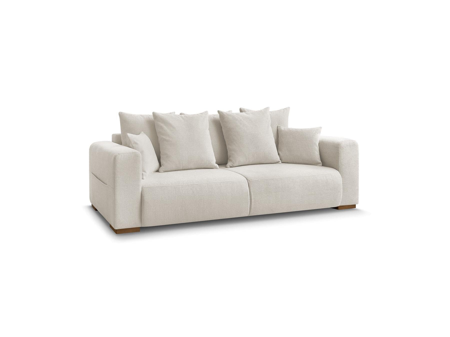 Sidonie - Fixed Straight 3-Seater Sofa - Heathered Fabric