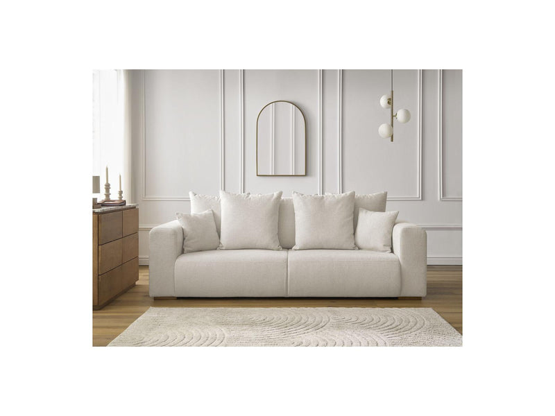 Canapé Droit Fixe 3 Places - Sidonie - Tissu Chiné