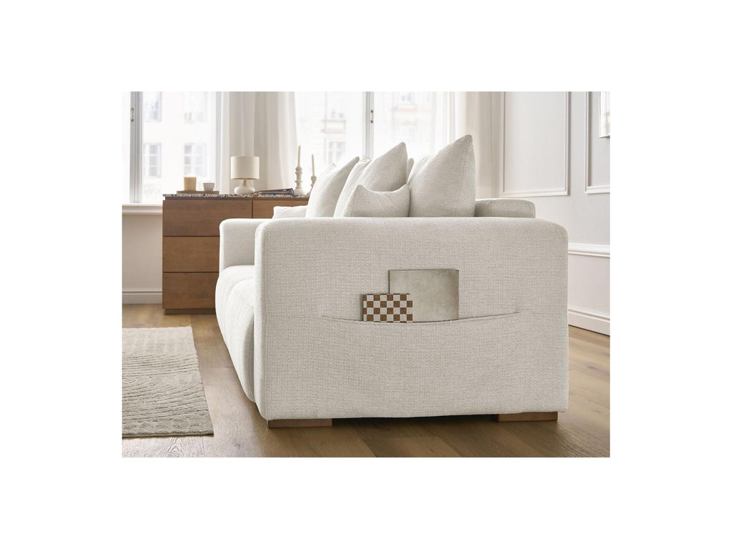 Sidonie - Fixed Straight 3-Seater Sofa - Heathered Fabric