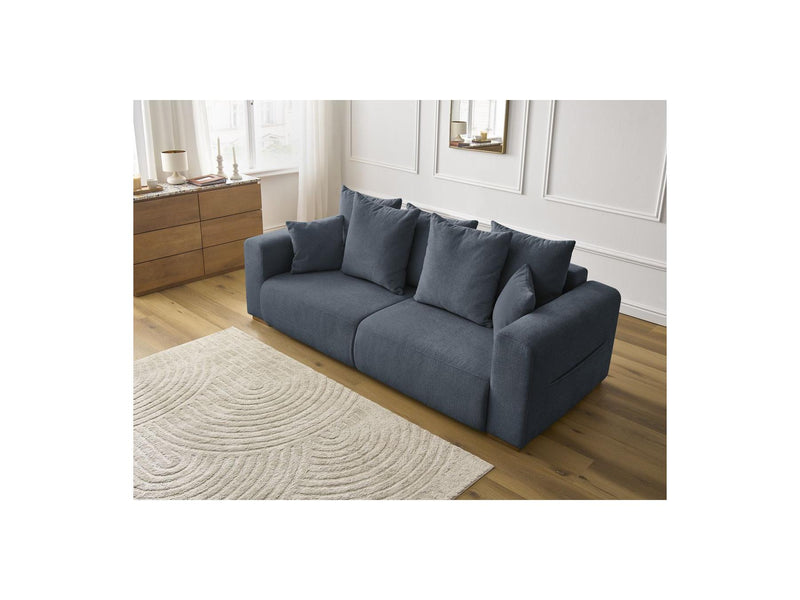 Canapé Droit Fixe 3 Places - Sidonie - Tissu Chiné