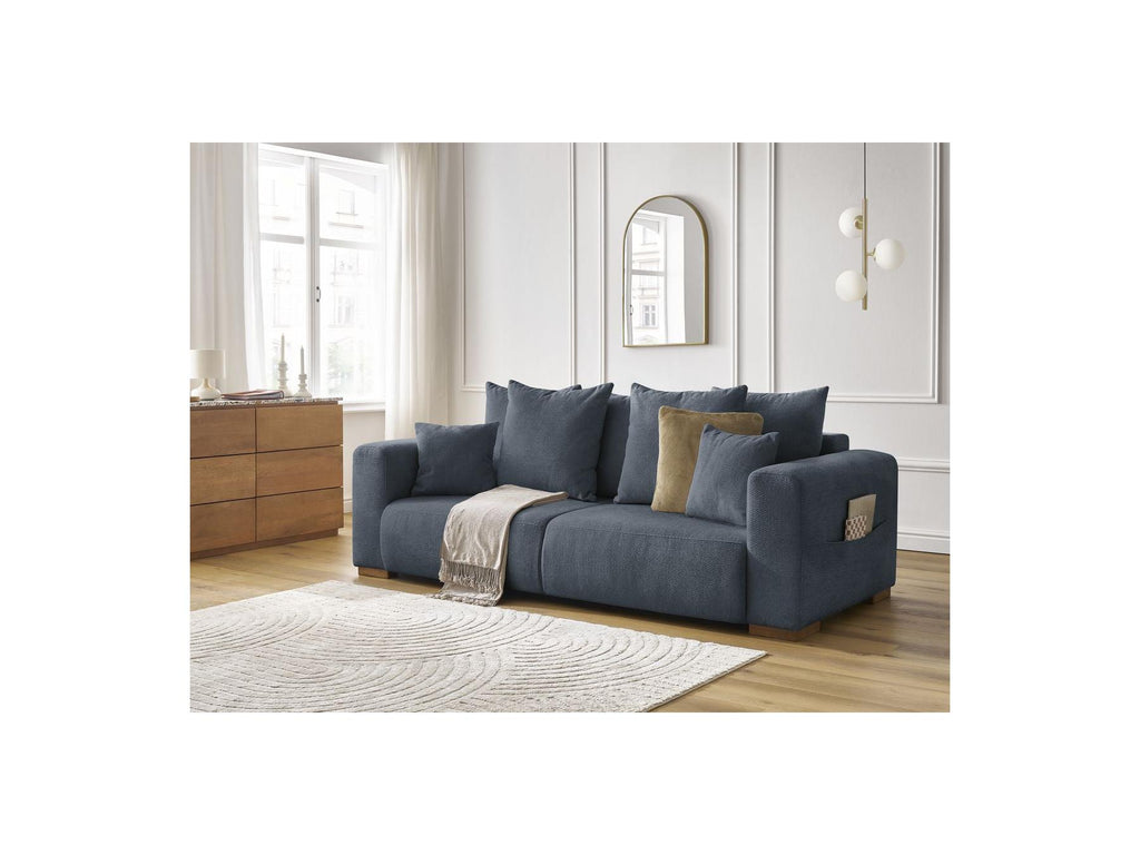 Sidonie - Fixed Straight 3-Seater Sofa - Heathered Fabric