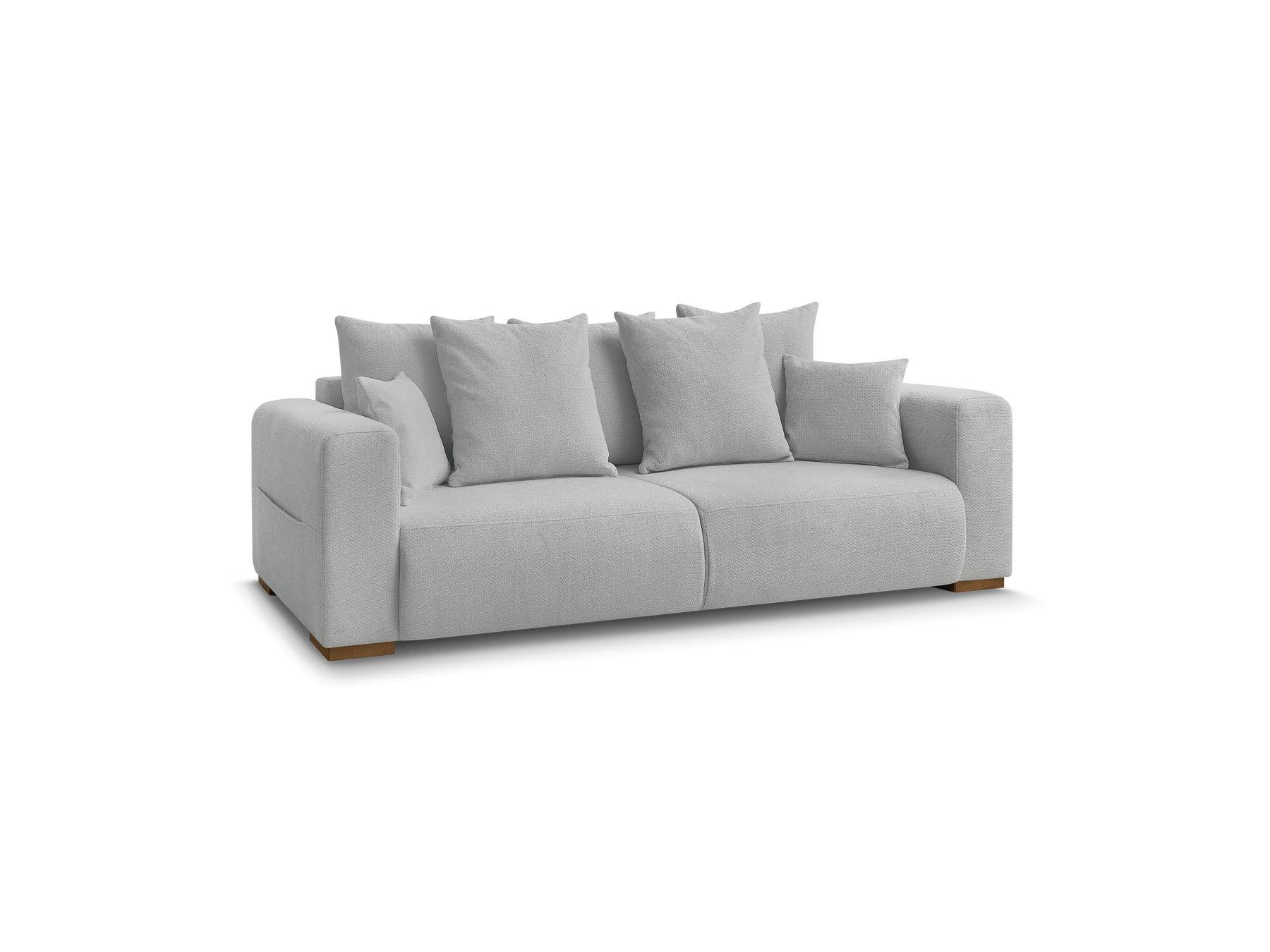Sidonie - Fixed Straight 3-Seater Sofa - Heathered Fabric