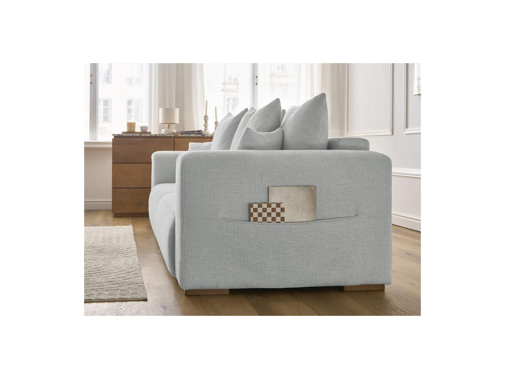 Sidonie - Fixed Straight 3-Seater Sofa - Heathered Fabric