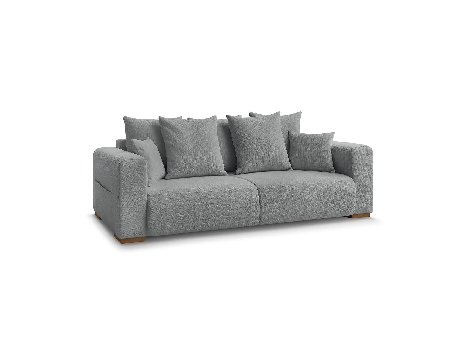 Sidonie - Fixed Straight 3-Seater Sofa - Heathered Fabric