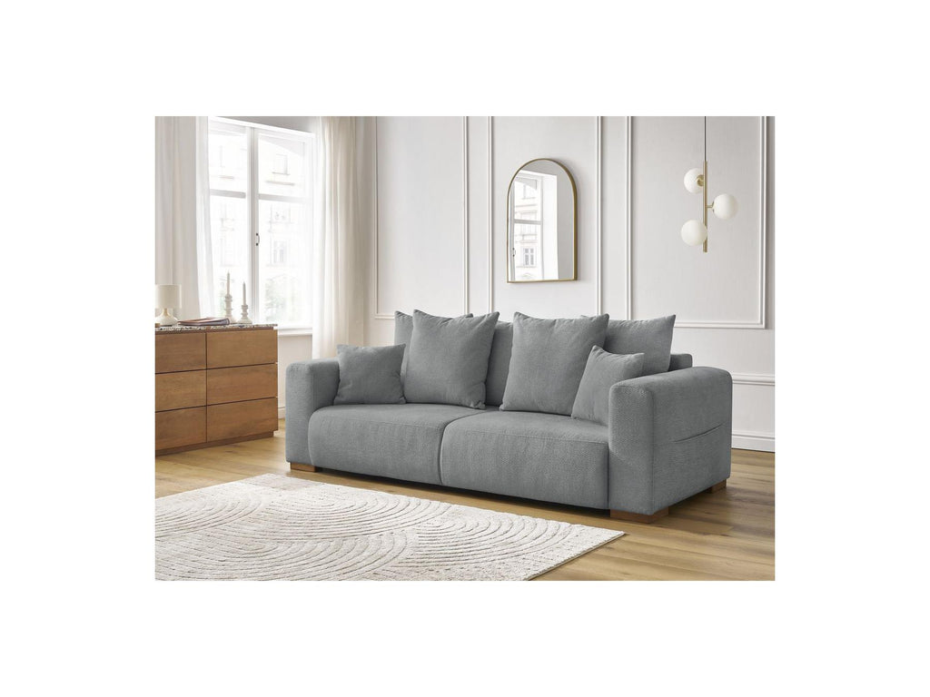 Sidonie - Fixed Straight 3-Seater Sofa - Heathered Fabric