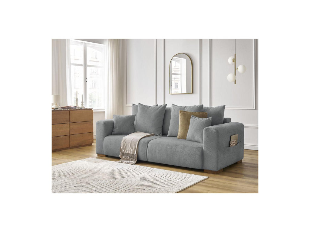 Sidonie - Fixed Straight 3-Seater Sofa - Heathered Fabric