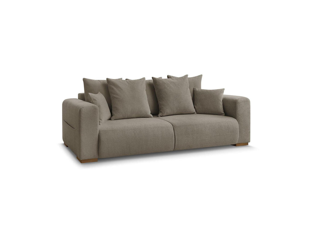 Sidonie - Fixed Straight 3-Seater Sofa - Heathered Fabric