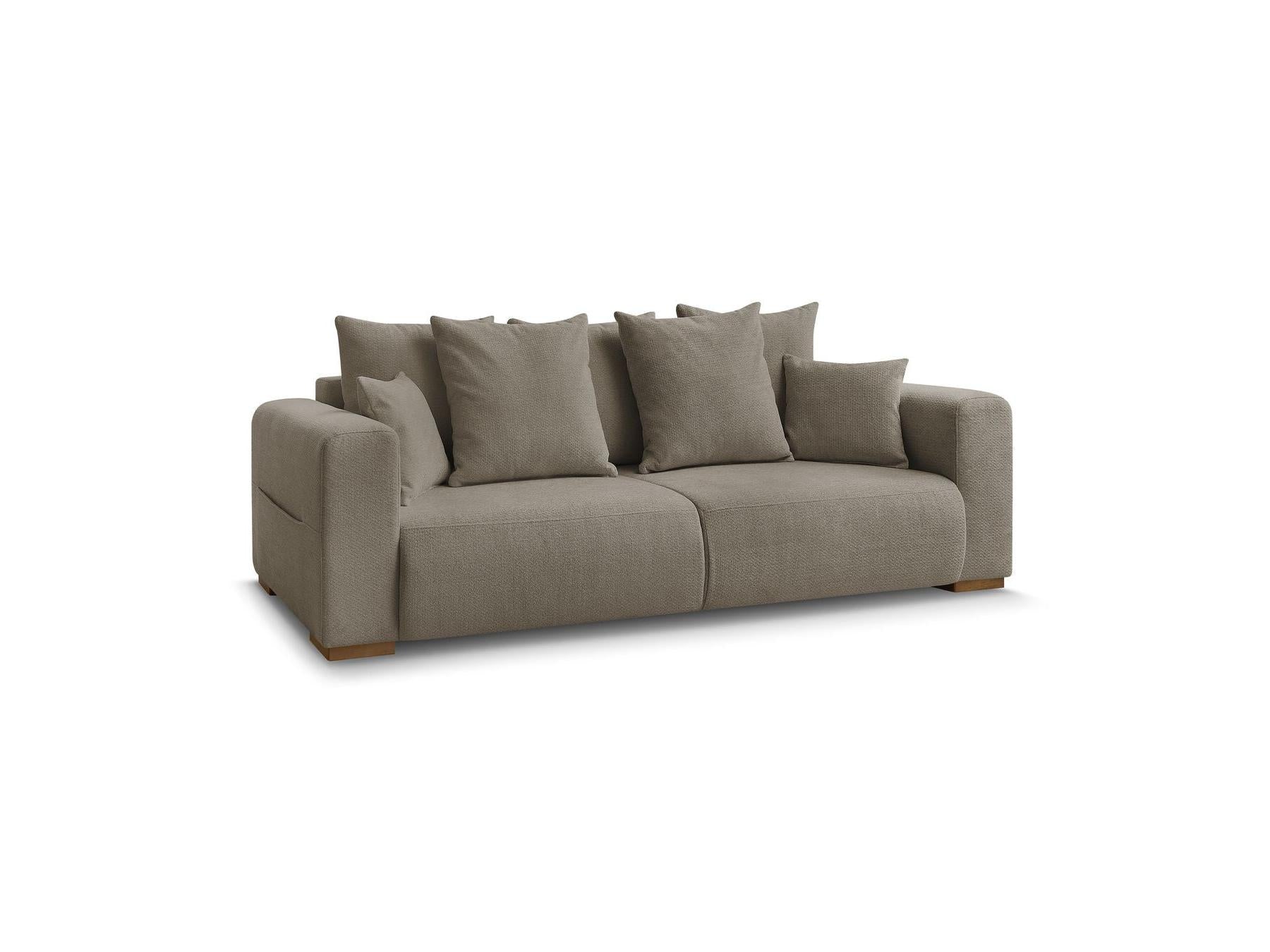 Sidonie - Fixed Straight 3-Seater Sofa - Heathered Fabric