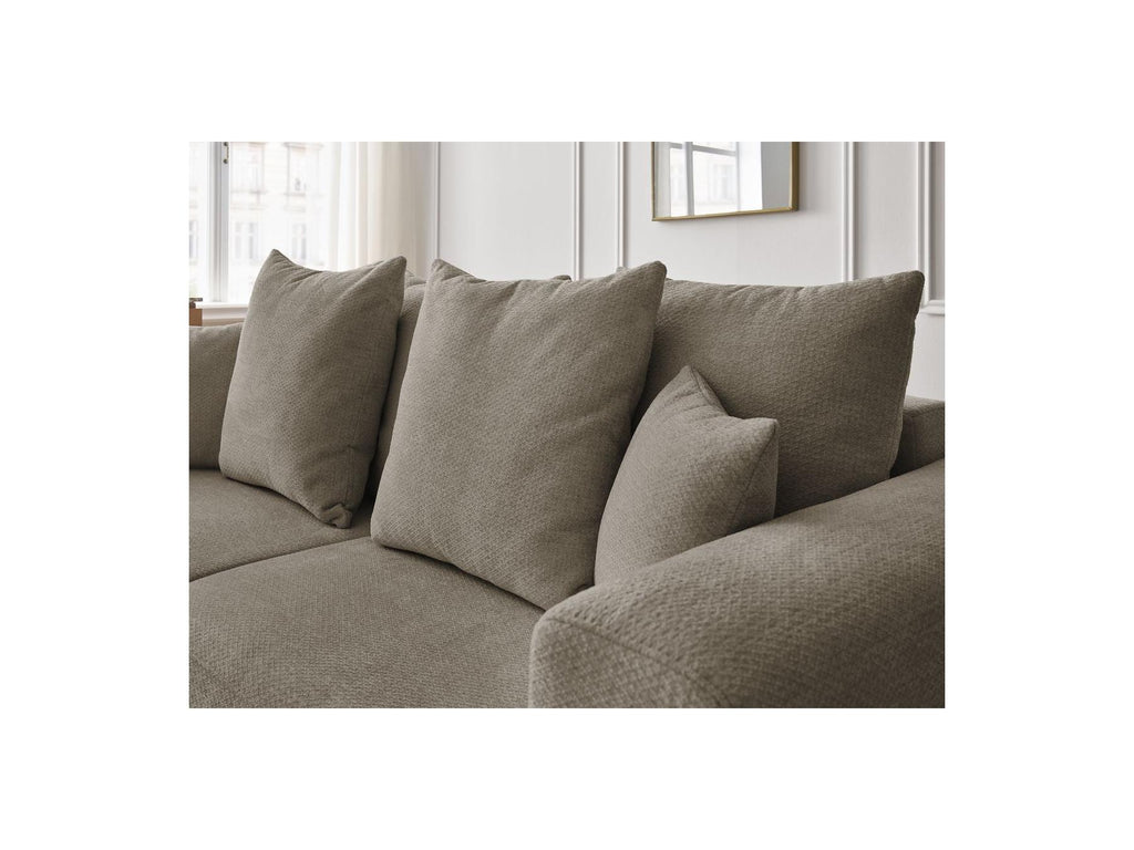 Sidonie - Fixed Straight 3-Seater Sofa - Heathered Fabric
