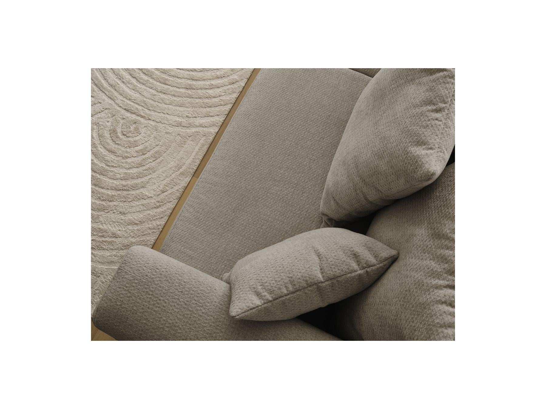 Sidonie - Fixed Straight 3-Seater Sofa - Heathered Fabric