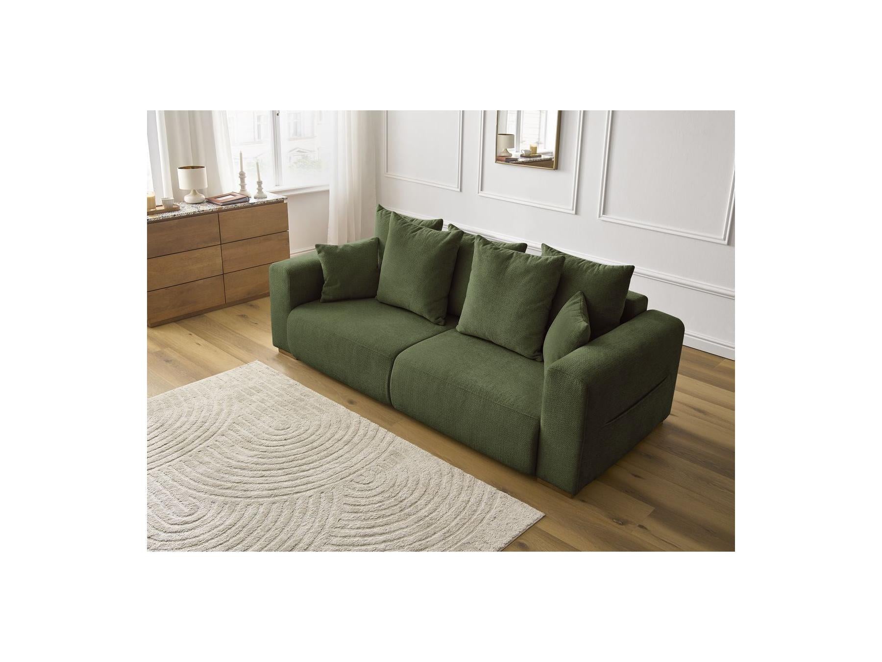 Sidonie - Fixed Straight 3-Seater Sofa - Heathered Fabric