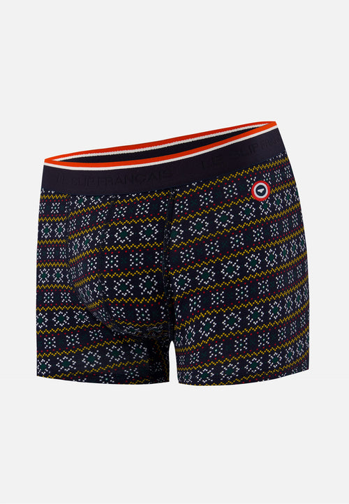 Boxer Vert Sapin À Flocons En Coton - Marius Flocon Vert Sapin