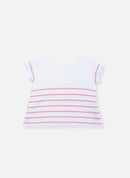 Robe En Tricot - Blanc À Rayures Pétunia