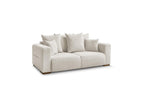 Fixed Straight 2-Seater Sofa - Sidonie - Mottled Fabric