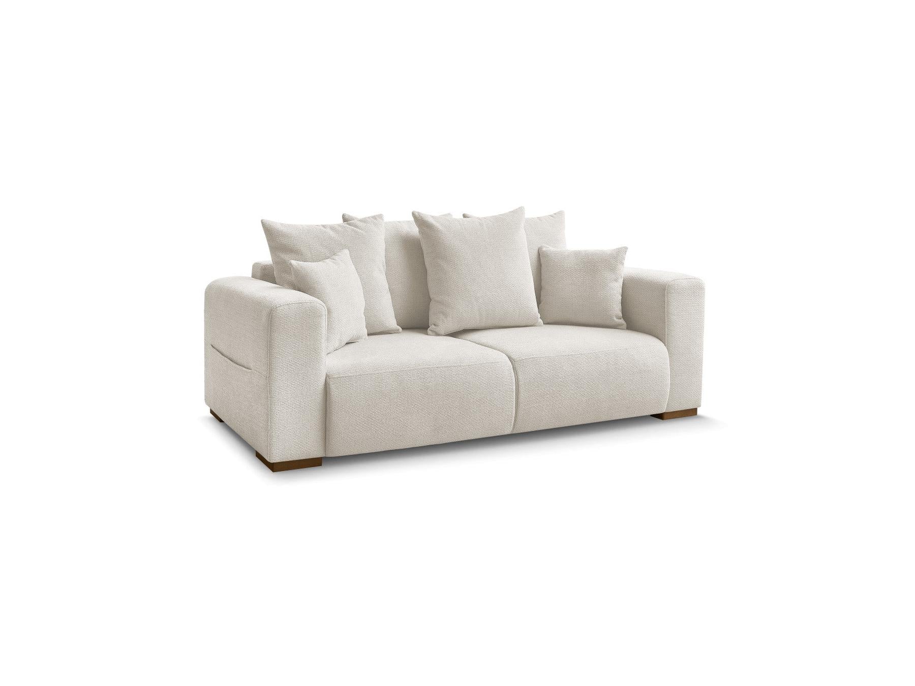 Fixed Straight 2-Seater Sofa - Sidonie - Mottled Fabric