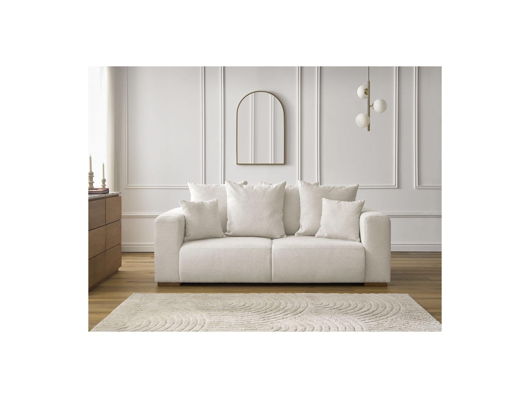 Fixed Straight 2-Seater Sofa - Sidonie - Mottled Fabric
