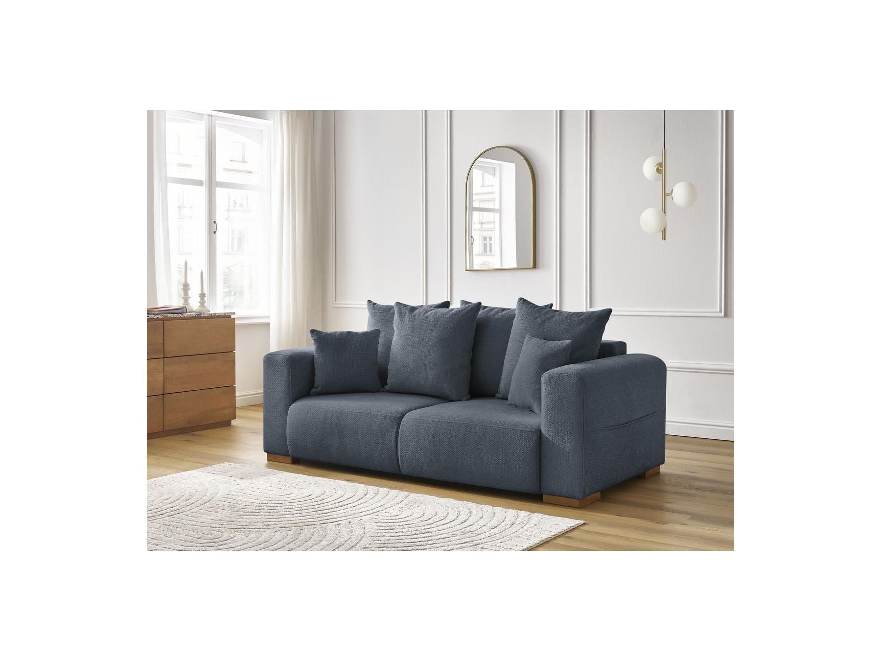 Fixed Straight 2-Seater Sofa - Sidonie - Mottled Fabric