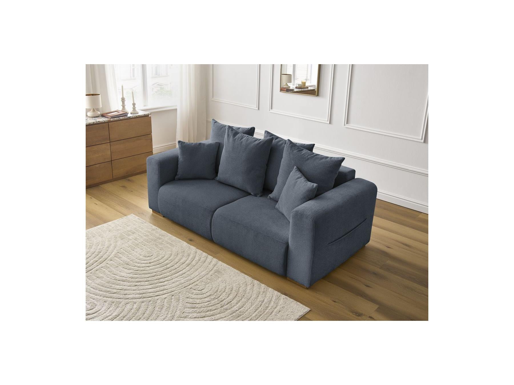 Fixed Straight 2-Seater Sofa - Sidonie - Mottled Fabric