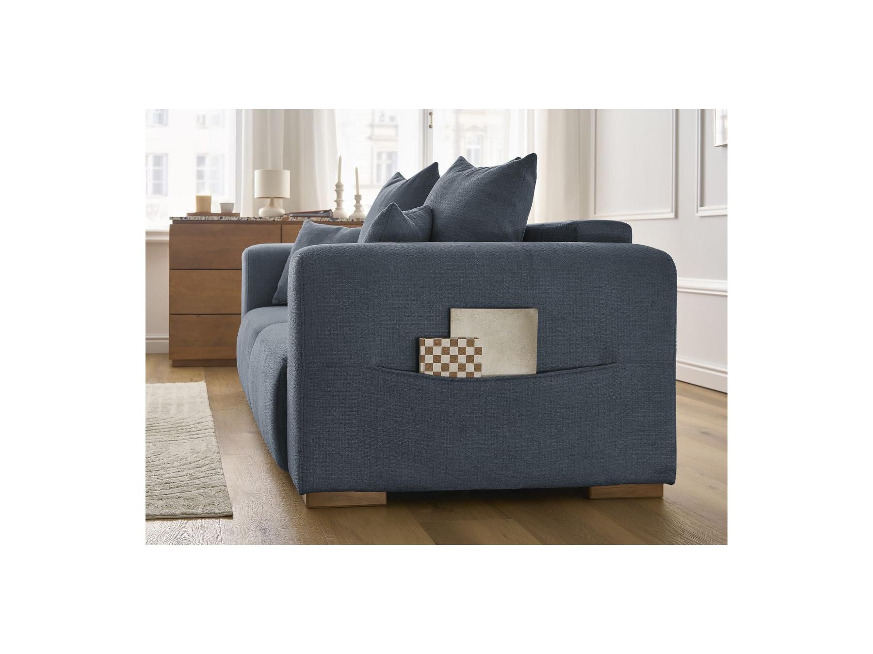Fixed Straight 2-Seater Sofa - Sidonie - Mottled Fabric