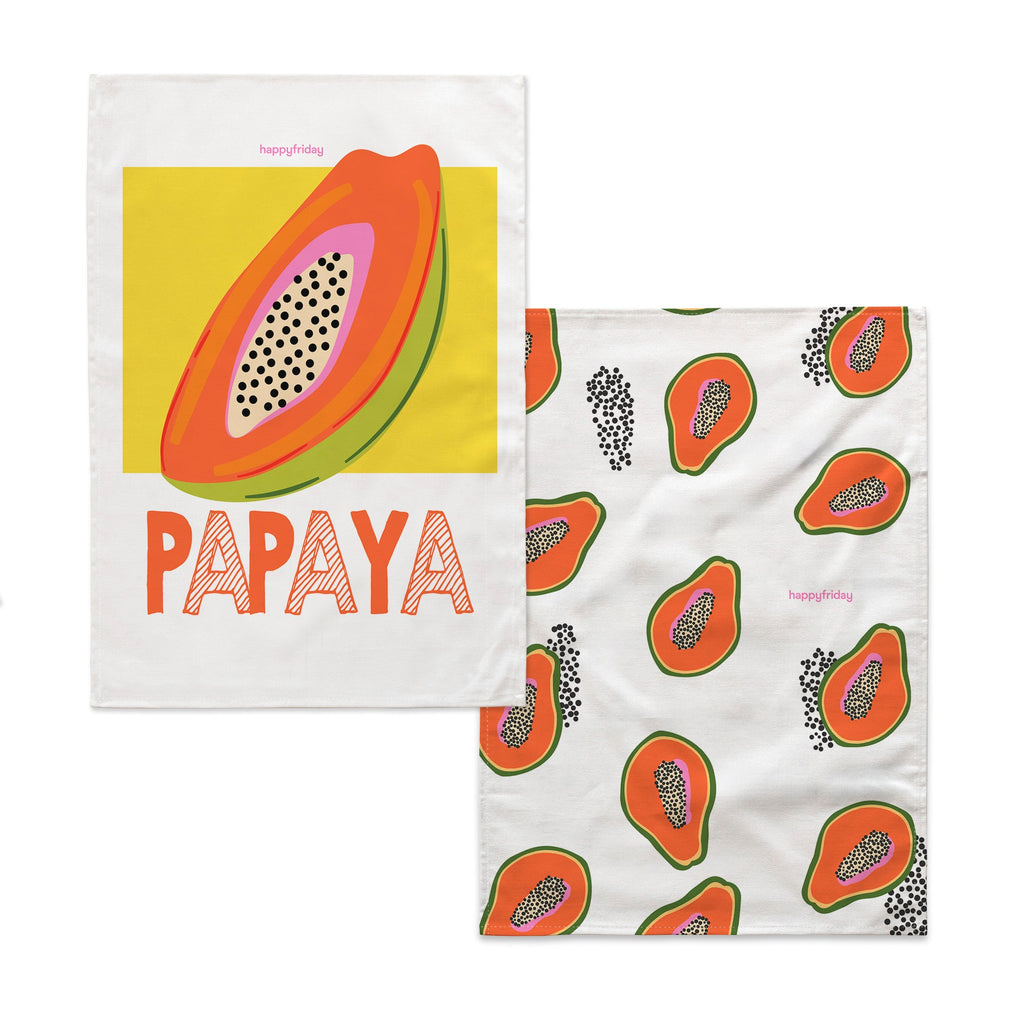 Strofinaccio (2 Pezzi) Papaya Fruit - Multicolore