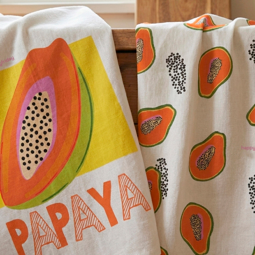 Strofinaccio (2 Pezzi) Papaya Fruit - Multicolore
