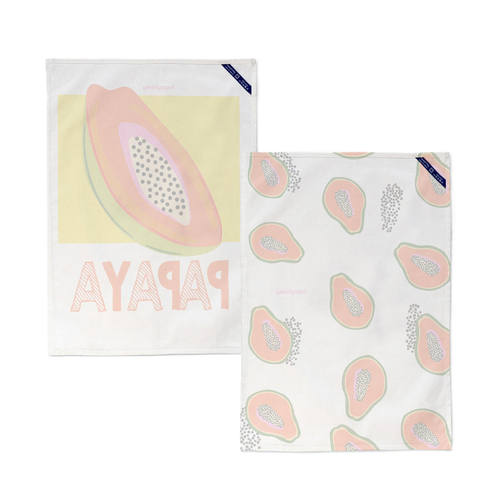 Strofinaccio (2 Pezzi) Papaya Fruit - Multicolore