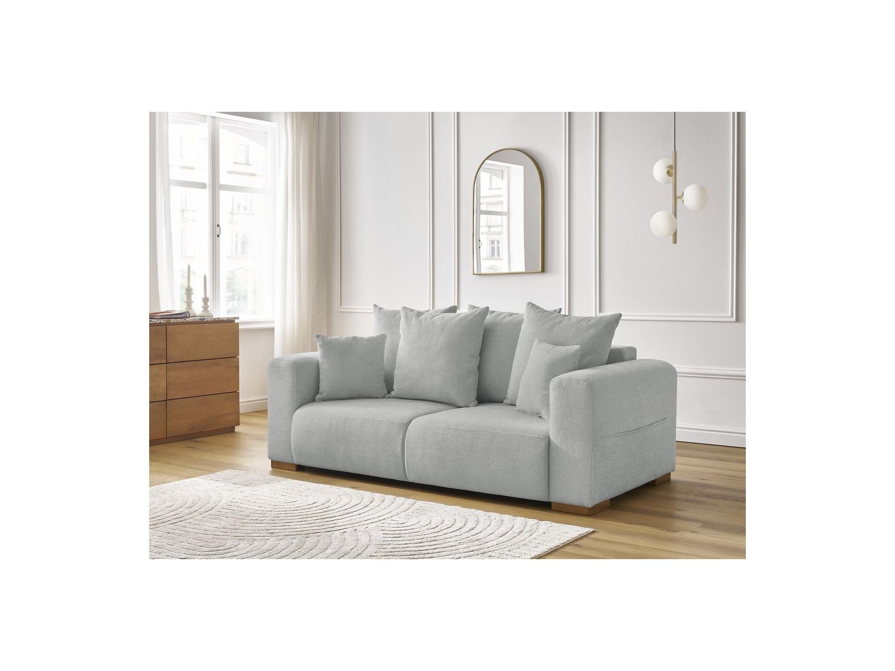 Fixed Straight 2-Seater Sofa - Sidonie - Mottled Fabric