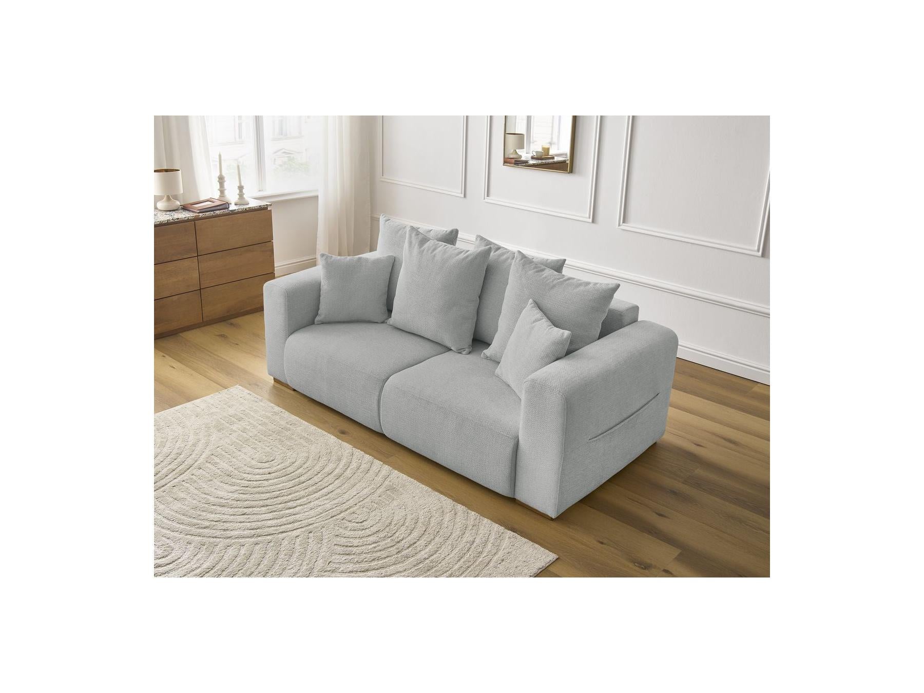 Fixed Straight 2-Seater Sofa - Sidonie - Mottled Fabric