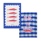 Tea Towel (Set of 2) Seas The Moment - Multicoloured
