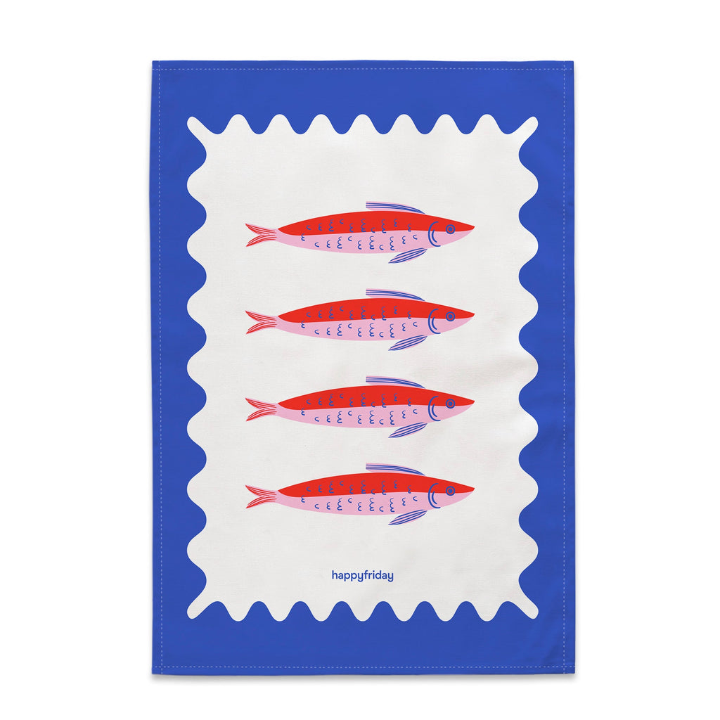 Tea Towel (Set of 2) Seas The Moment - Multicoloured
