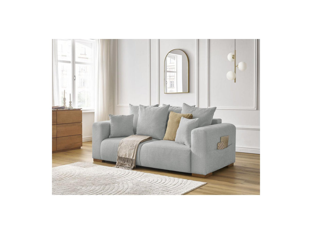 Fixed Straight 2-Seater Sofa - Sidonie - Mottled Fabric