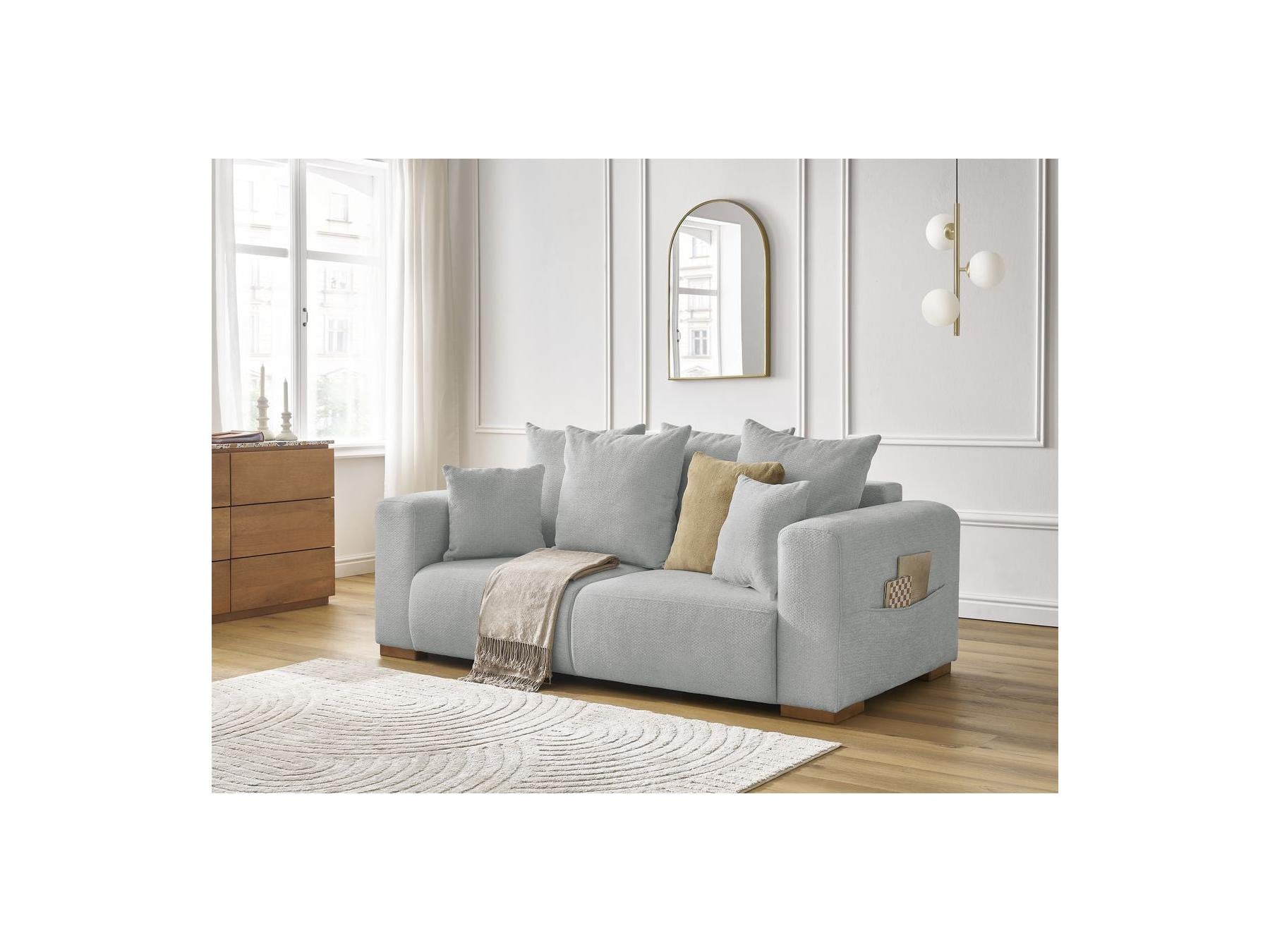 Fixed Straight 2-Seater Sofa - Sidonie - Mottled Fabric