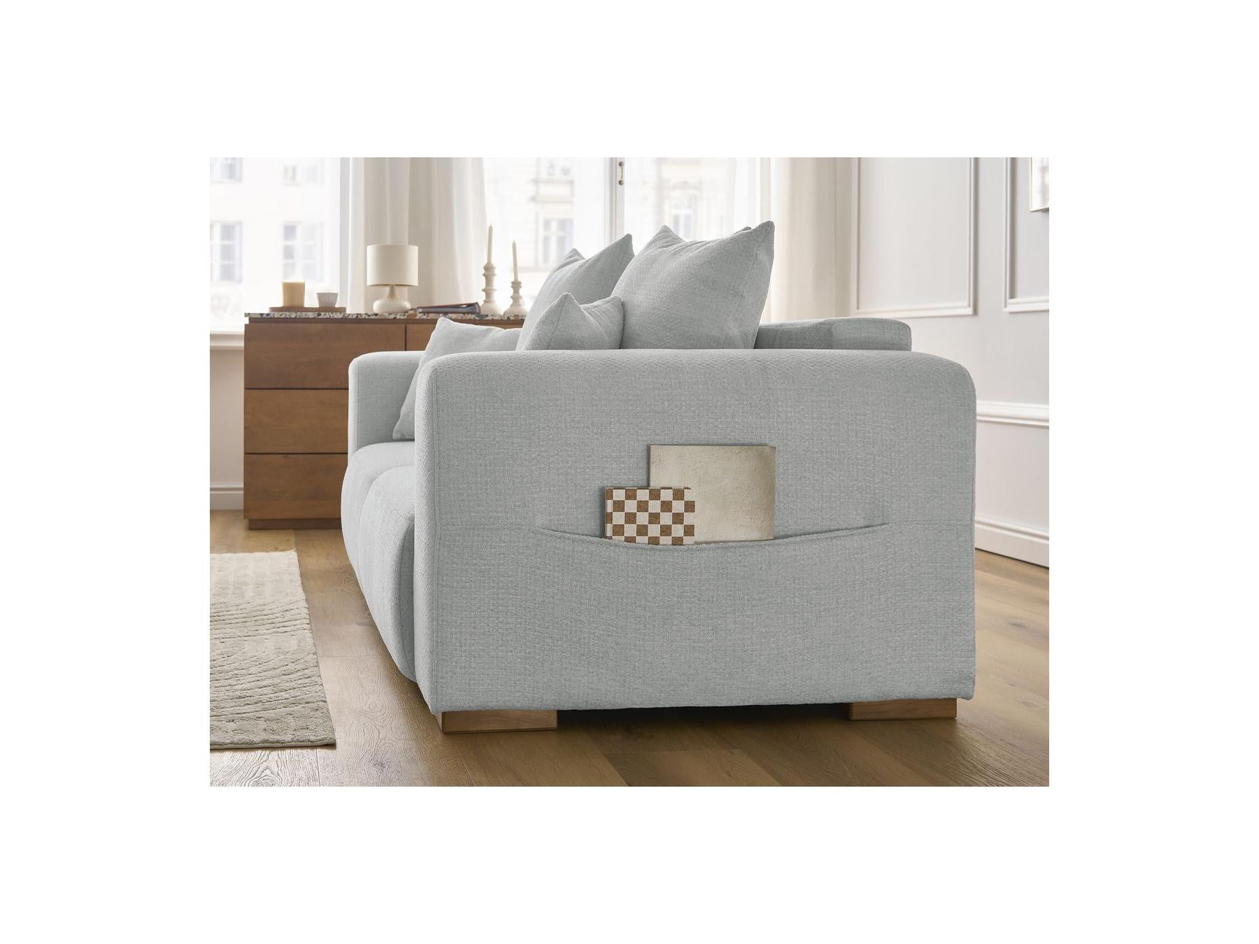 Fixed Straight 2-Seater Sofa - Sidonie - Mottled Fabric