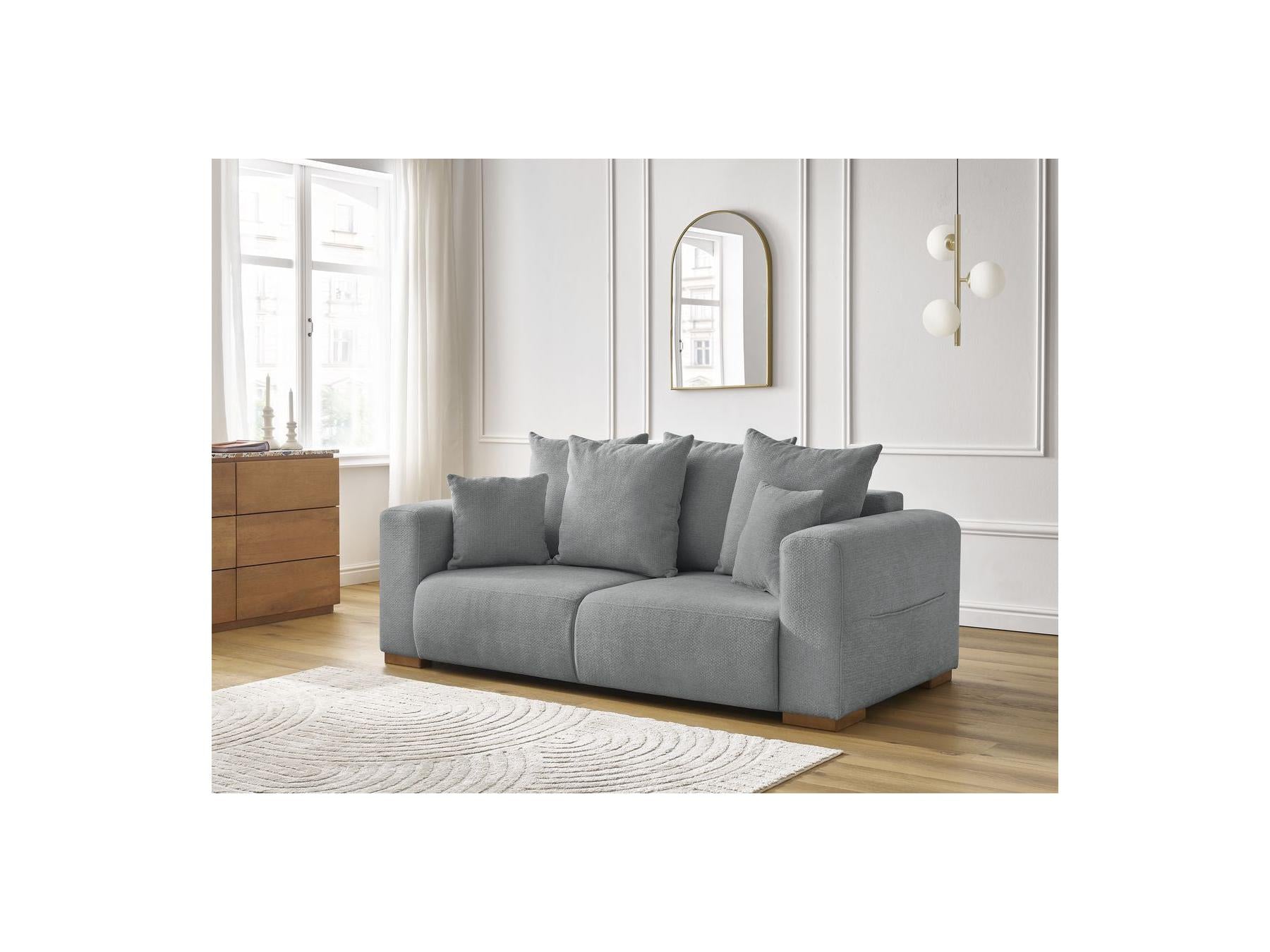 Fixed Straight 2-Seater Sofa - Sidonie - Mottled Fabric