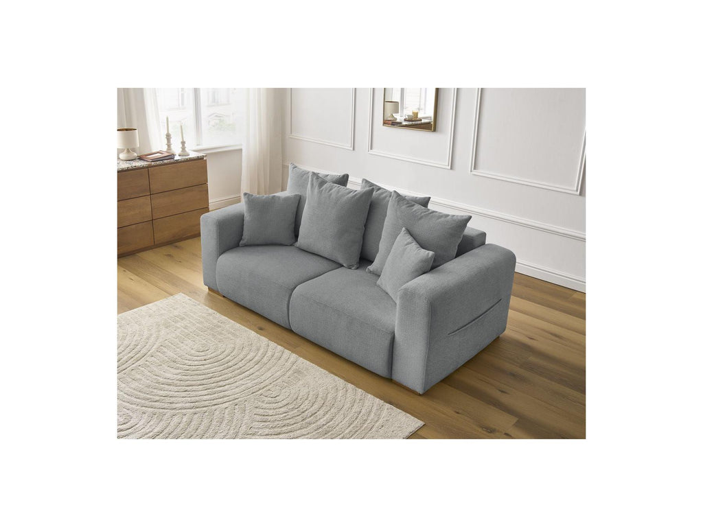 Fixed Straight 2-Seater Sofa - Sidonie - Mottled Fabric